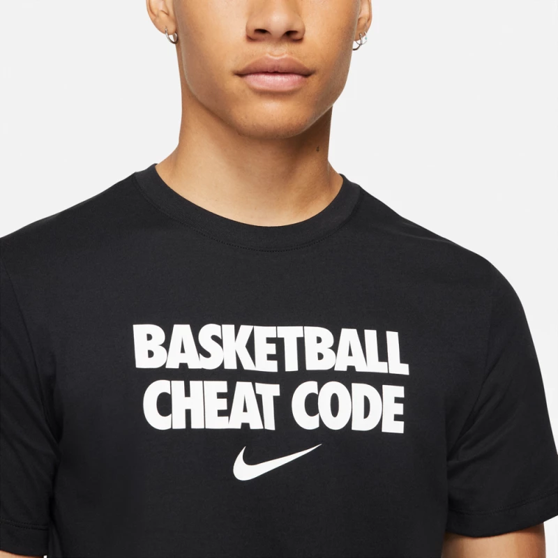 Nike Αθλητικό Ανδρικό T-shirt Dri-Fit Μαύρο με Λογότυπο