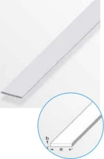 Βέργα Πλακέ Αλουμινίου 100x20x0.5mm