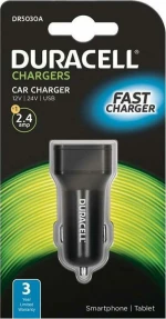 Φορτιστής Αυτοκινήτου Duracell Με Έξοδο Usb 2.4A Μαύρο