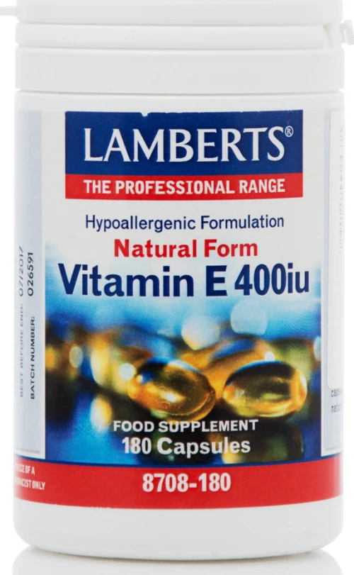 Lamberts Vitamin E 400IU Natural Form 180 κάψουλες