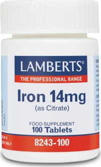Lamberts Iron 14mg (Citrate) 100 ταμπλέτες