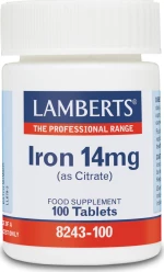 Lamberts Iron 14mg (Citrate) 100 ταμπλέτες