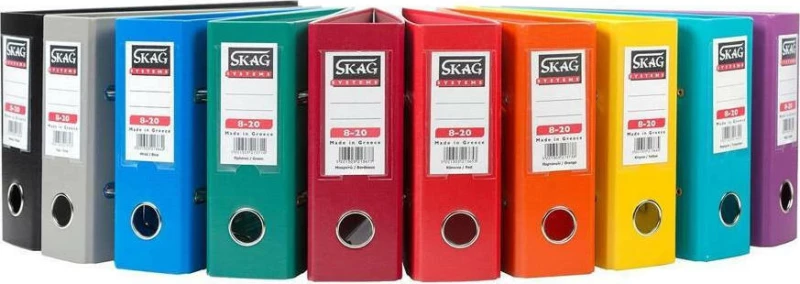 Skag Κλασέρ 4/22 για Χαρτί A4 με 2 Κρίκους Μαύρο Systems P.P