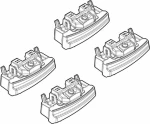 Nordrive Kit Άκρα-Πόδια για Μπάρες Bmw Σειρά 3 G20 4D 2018 4τμχ