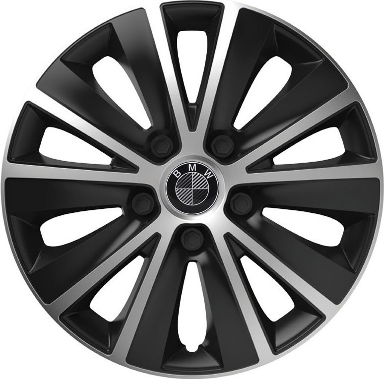 Τάσια Rapide Silver/Black 15" με σήμα Bmw Carbon 4τμχ