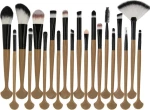 Maange Makeup Brush Set 20τμχ Black/ Brown