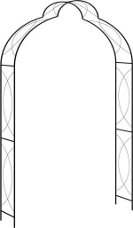 Αψίδα Κήπου 150x34x240cm Σιδερένια Μαύρη 47095