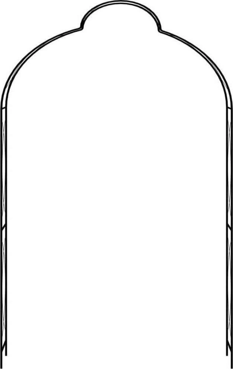 Αψίδα Κήπου 150x34x240cm Σιδερένια Μαύρη 47095