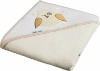 Akuku Βρεφικό Μπουρνούζι Κάπα Owl Cream