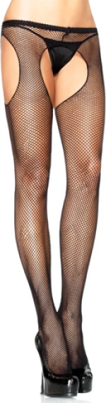 Leg Avenue Fishnet Nylon Suspender Panty Plus Size
