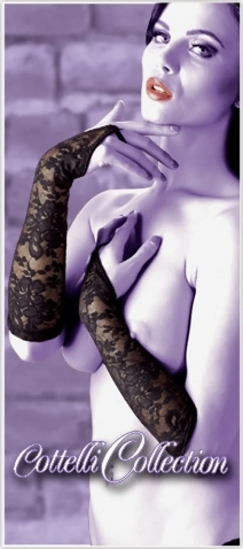 Cottelli Collection Lace Gauntlets Black
