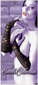 Cottelli Collection Lace Gauntlets Black