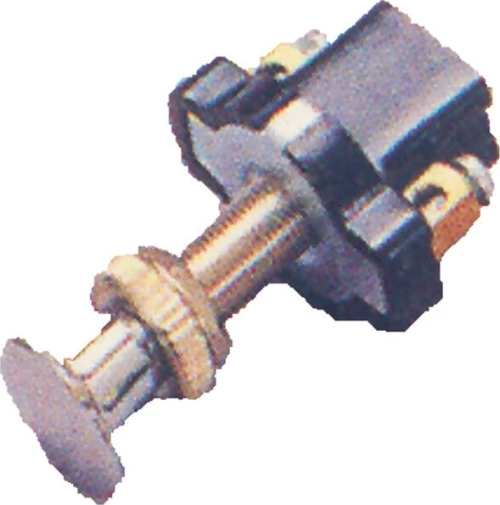 Lalizas Διακόπης Push Pull 12V 5A 8mm L 7mm από Επιχρωμιωμένο Μπρούντζο