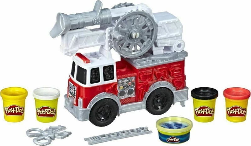 Hasbro Play-Doh Πλαστελίνη - Παιχνίδι Wheels Fire Truck για 3+ Ετών, 5τμχ
