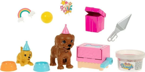 Mattel Barbie Barbie Κούκλα (11,5 Ιντσών Ξανθιά) Και Κουτάβια Πάρτι Γενεθλίων GXV75