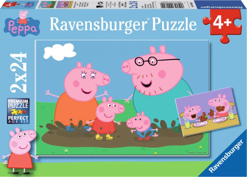 Peppa To Γουρουνάκι: Χαρούμενη Οικογένεια 2x24pcs Ravensburger