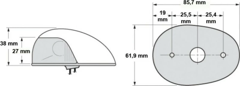 Eval Φανός Inox Δίχρωμος Πράσινο/Κόκκινο