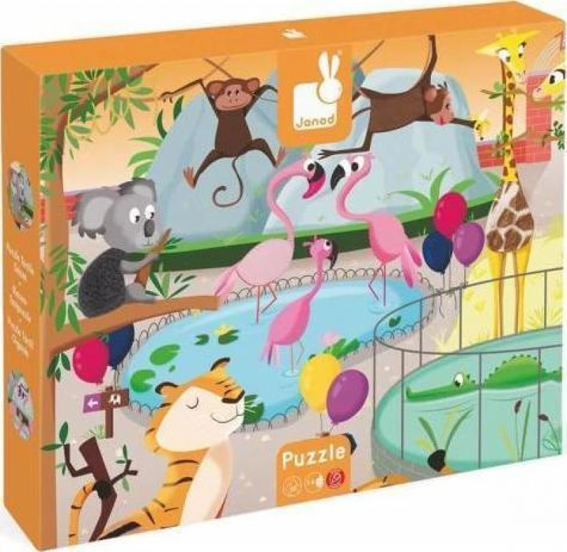 Puzzle Αφής Μια Μέρα στον Ζωολογικό Κήπο 20pcs Janod