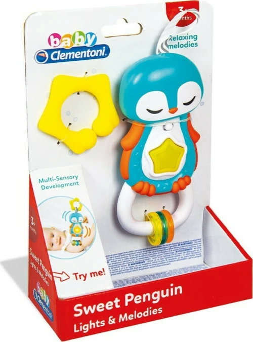 Baby Clementoni Ηλεκτρονική Κουδουνίστρα Πιγκουίνος (1000-17331)