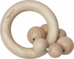 Plan Toys Κουδουνίστρα με Χάντρες Natural