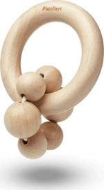 Plan Toys Κουδουνίστρα με Χάντρες Natural