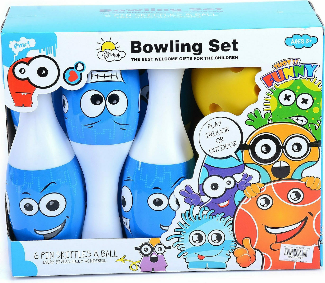 Bowling set με 6 Κορίνες 25 εκ. και Μπάλα (201355)