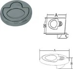 Eval Λαβή Inox Χωνευτή (Χωρίς Κλειδί)