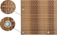 Κάλυμμα Μπαλκονιού Rattan Καφέ & Μπεζ Με Μεταλλικές Οπές 1x5m Rattanart - SG03612RD08