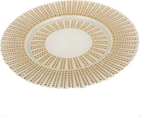 Artekko Διακοσμητική Πιατέλα Γυάλινη Χρυσή 33.50x33.50x2cm