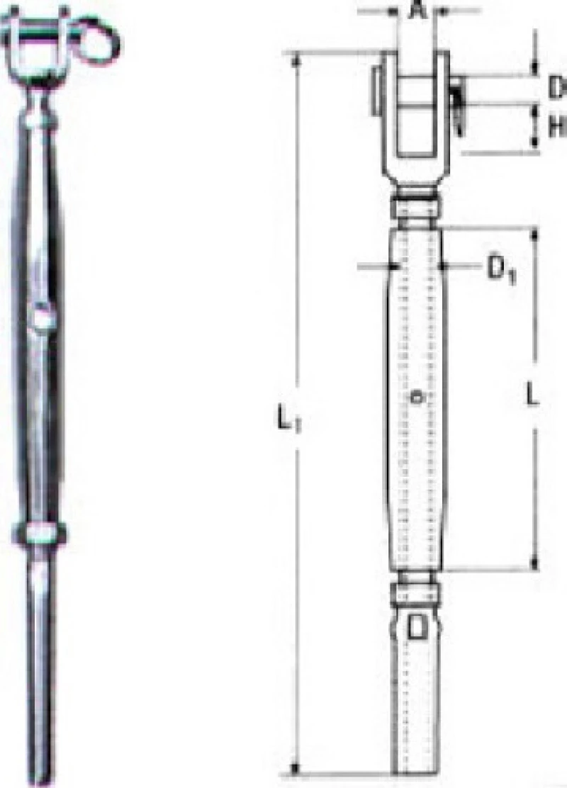ΕΝΤΑΤΗΡΑΣ ΣΥΡΜΑΤΟΣΧΟΙΝΩΝ ΜΕ ΤΕΡΜΑΤΙΚΟ INOX A4 M10 OEM M8275