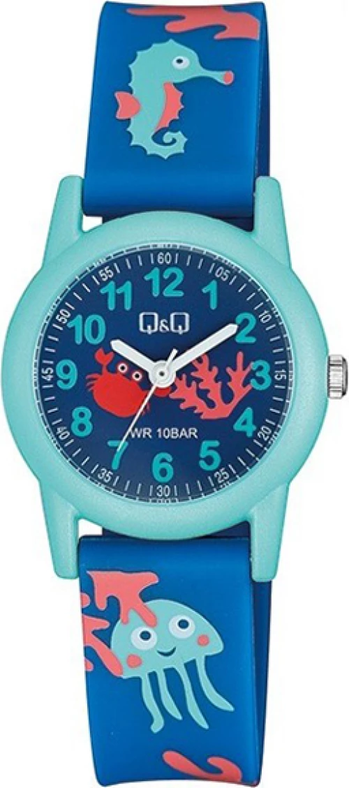 Q&Q Vr99J017Y Kids Blue Rubber Strap
