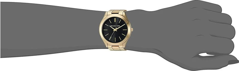 Michael Kors Slim Runway Ρολόι με Μεταλλικό Μπρασελέ σε Χρυσό χρώμα