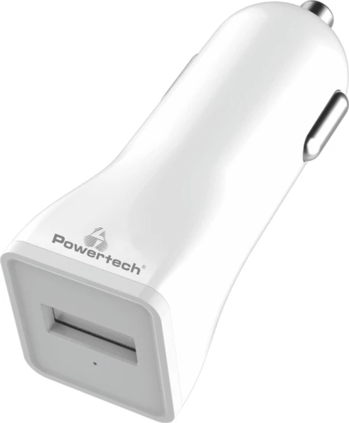 Powertech Φορτιστής Αυτοκινήτου Pt-762, 1X Usb, 1A, Λευκός