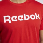 Reebok Graphic Series Linear Αθλητικό Ανδρικό T-shirt Motor Red με Λογότυπο