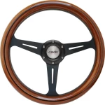 Simoni Racing Τιμόνι Τριάκτινο 350mm Πάχος 95mm Ξύλινο Μαύρο