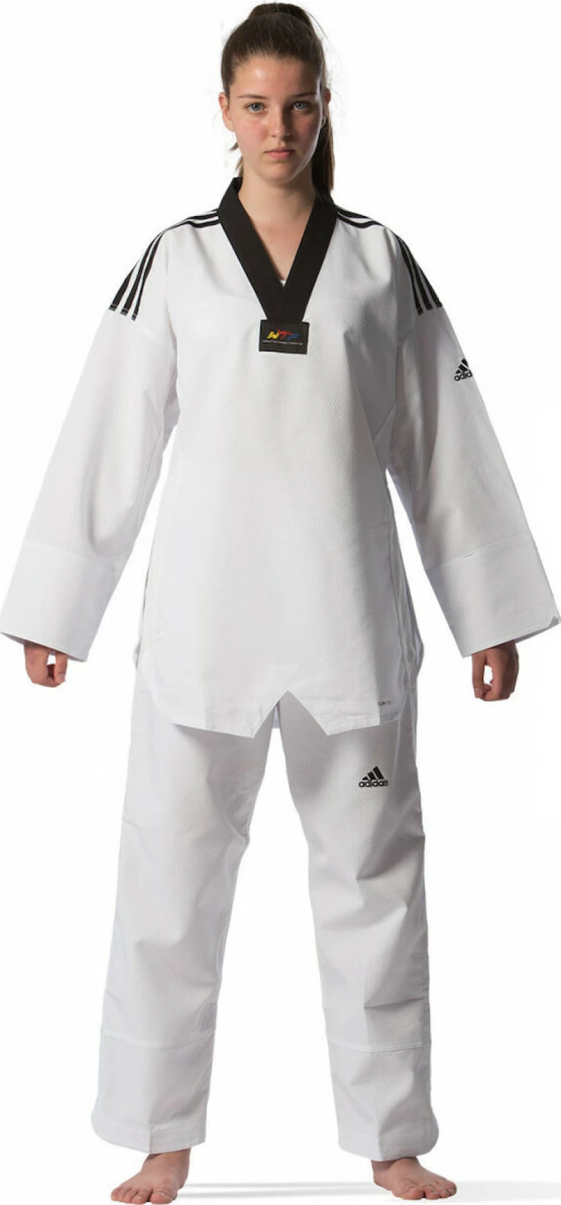 Adidas Στολή Ταεκβοντό Γυναικεία Μαύρος Γιακάς