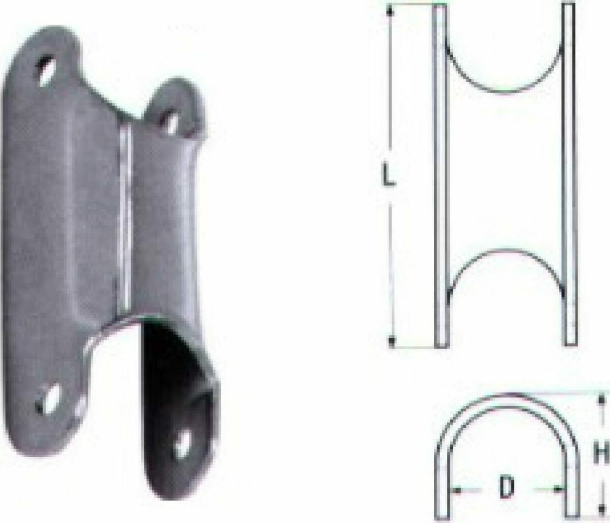 Μεντεσές σωλήνων Inox A4 M8136 - M8136