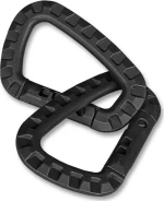 Mil-Tec Carabiner ABS Μαύρο 2τμχ