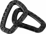 Mil-Tec Carabiner ABS Μαύρο 2τμχ