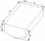 Eval Ρεζερβουάρ Μεγάλης Χωρητικότητας 86L 107x50x15x23cm