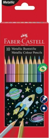 Faber-Castell Metallic Σετ Ξυλομπογιές 10τμχ