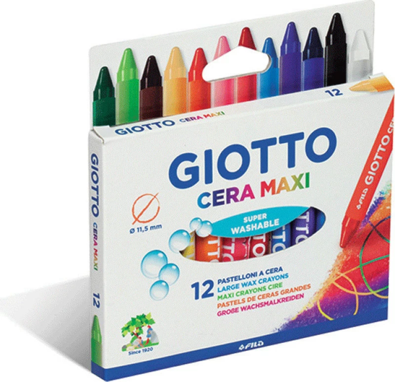 Giotto Σετ Κηρομπογιές Cera 10cm 12τμχ