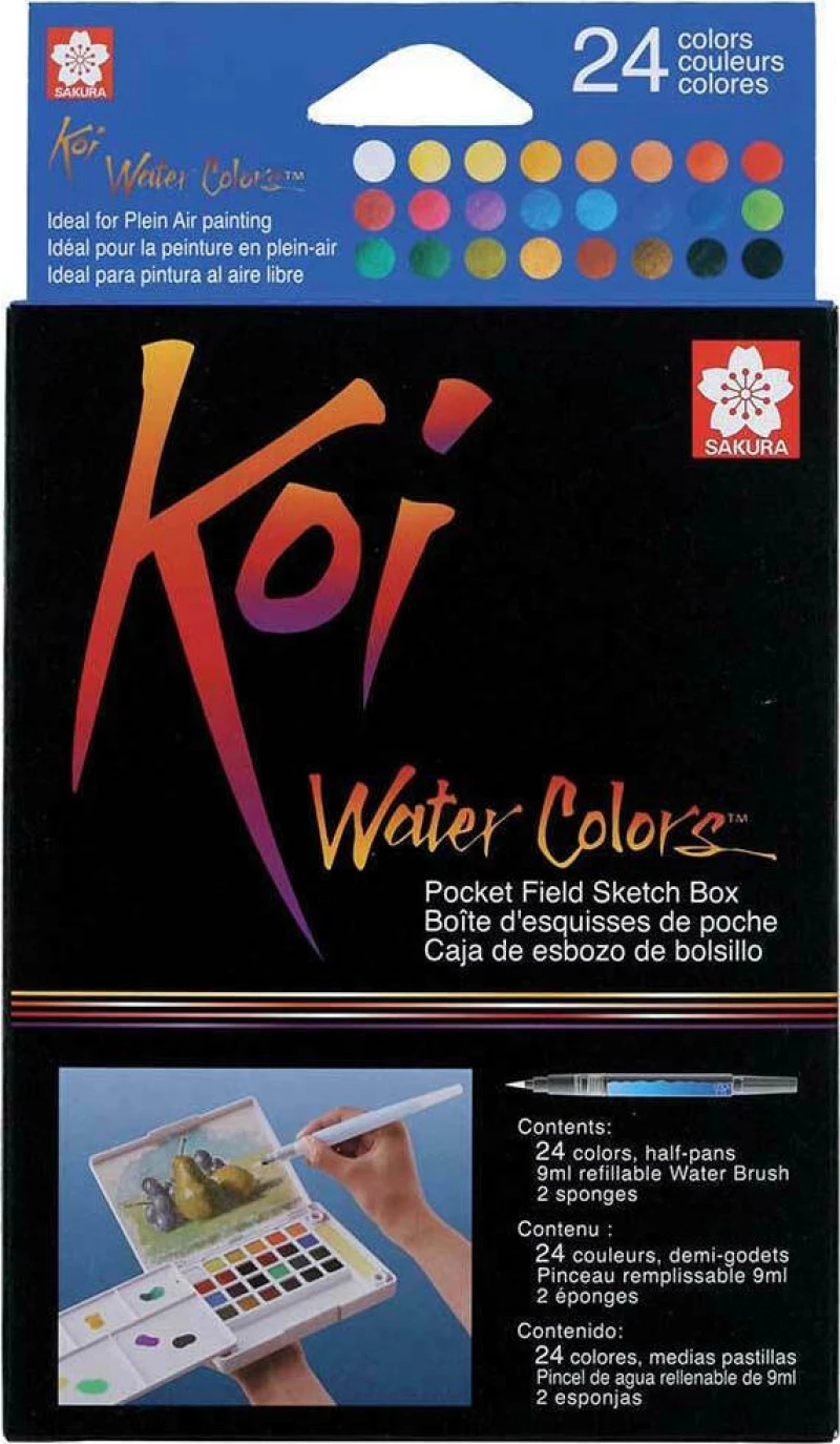 Sakura Koi Water Colors Σετ Νερομπογιές με Πινέλο Σετ Νερομπογιές 24 Χρωμάτων