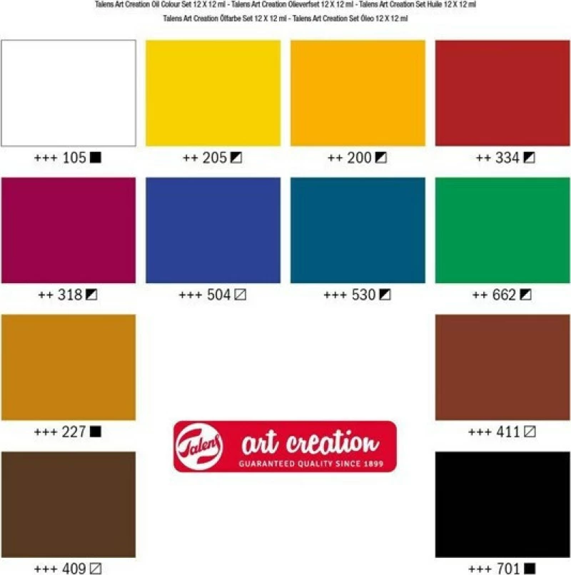 Royal Talens Oil Colour Set Σετ Λαδομπογιές 12ml 12τμχ