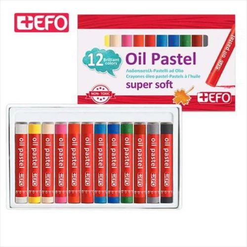+Efo Λαδοπαστέλ Super Soft 12 Χρωμάτων