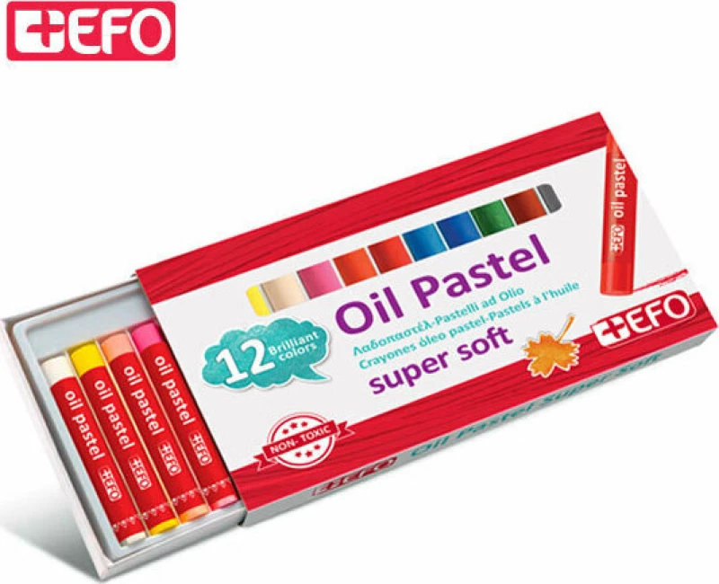 +Efo Λαδοπαστέλ Super Soft 12 Χρωμάτων