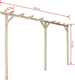 Πέργκολα Κήπου 400x40x205cm Ξύλινη 41664