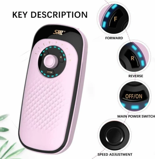 Sml M7 Τροχός Νυχιών Μπαταρίας 35000rpm σε Ροζ Χρώμα 25W