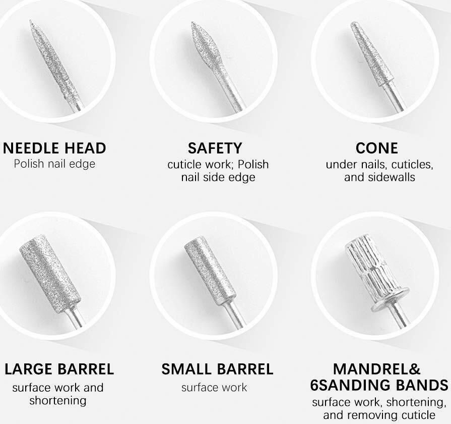 Sml M7 Τροχός Νυχιών Μπαταρίας 35000rpm σε Ροζ Χρώμα 25W