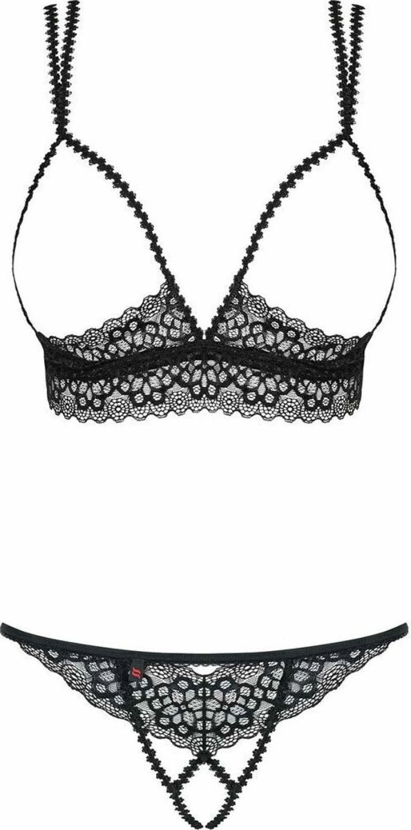 Obsessive Liferia cupless bra & crotchless thong